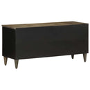 tv-bord 100x33x46 cm massivt mangotræ sort