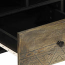 tv-bord 100x33x46 cm massivt mangotræ sort