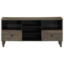 tv-bord 100x33x46 cm massivt mangotræ sort