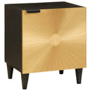 Natskab 2 pcs Sort og Guld 40 x 33 x 46 cm Konstrueret træ