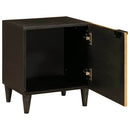 Natskab 2 pcs Sort og Guld 40 x 33 x 46 cm Konstrueret træ