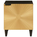Natskab 2 pcs Sort og Guld 40 x 33 x 46 cm Konstrueret træ