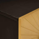 Natskab 2 pcs Sort og Guld 40 x 33 x 46 cm Konstrueret træ
