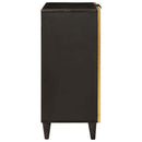 Sideboard Sort og Guld 60 x 33 x 75 cm Massivt mangotræ