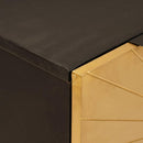 Sideboard Sort og Guld 60 x 33 x 75 cm Massivt mangotræ