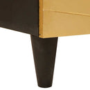Sideboard Sort og Guld 60 x 33 x 75 cm Massivt mangotræ