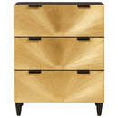 Sideboard Sort og Guld 60 x 33 x 75 cm Massivt mangotræ