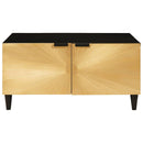 Sofabord Sort og Guld 80 x 50 x 40 cm Konstrueret træ