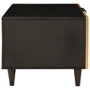 Sofabord Sort og Guld 80 x 50 x 40 cm Konstrueret træ