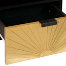 Natskab 2 pcs Sort og Guld 40 x 33 x 46 cm Konstrueret træ