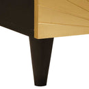 Natskab 2 pcs Sort og Guld 40 x 33 x 46 cm Konstrueret træ