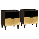 Natskab 2 pcs Sort og Guld 40 x 33 x 46 cm Konstrueret træ