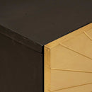 Sengebord Sort og Guld 50 x 33 x 60 cm Konstrueret træ