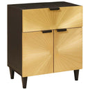 Sengebord Sort og Guld 50 x 33 x 60 cm Konstrueret træ