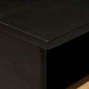Sofabord Sort og Guld 40 x 33 x 46 cm Konstrueret træ