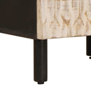 Natskab 2 pcs Hvid 40 x 33 x 46 cm Massivt mangotræ