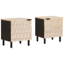 Natskab 2 pcs Hvid 40 x 33 x 46 cm Massivt mangotræ