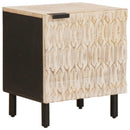 Natskab 2 pcs Hvid 40 x 33 x 46 cm Massivt mangotræ