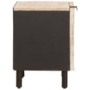 Natskab 2 pcs Hvid 40 x 33 x 46 cm Massivt mangotræ