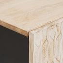 Natskab med skuffe 2 pcs Hvid 40 x 33 x 46 cm Massivt mangotræ