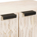Sideboard Hvid Vask Finish 60 x 33 x 75 cm Massivt mangotræ