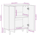 Sideboard Hvid Vask Finish 60 x 33 x 75 cm Massivt mangotræ