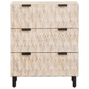 Sideboard Hvid Vask Finish 60 x 33 x 75 cm Massivt mangotræ