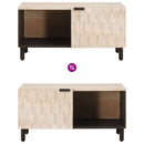 Sofabord Hvid 80 x 50 x 40 cm Massivt mangotræ
