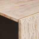 Sofabord Hvid 80 x 50 x 40 cm Massivt mangotræ