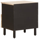 Natskab med skuffe 2 pcs Hvid 40 x 33 x 46 cm Massivt mangotræ