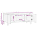 Sofabord Hvid 100 x 54 x 40 cm Massivt mangotræ