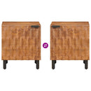 Natskab 2 pcs Brun 40 x 33 x 46 cm Massivt mangotræ