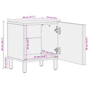 Natskab 2 pcs Brun 40 x 33 x 46 cm Massivt mangotræ