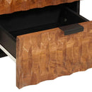 Natskab med skuffe 2 pcs Brun 40 x 33 x 46 cm Massivt mangotræ