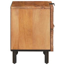 Natskab med skuffe 2 pcs Brun 40 x 33 x 46 cm Massivt mangotræ