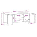TV-skab Acacia Brun Finish 105 x 33 x 46 cm Massivt mangotræ