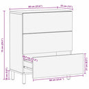 Sideboard Acacia Brun Finish 60 x 33 x 75 cm Massivt mangotræ
