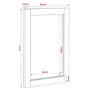 Badeværelsesspejl Acacia Brun Finish 50 x 70 x 2,5 cm