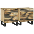 Natskab 2 pcs Naturfarvet 40 x 33 x 46 cm Konstrueret træ