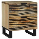 Natskab 2 pcs Naturfarvet 40 x 33 x 46 cm Konstrueret træ