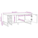 Sofabord Naturfarvet 100 x 54 x 40 cm Konstrueret træ