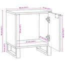 Natskab Hvid 40 x 33 x 46 cm Konstrueret træ