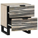 Natskab 2 pcs Hvid 40 x 33 x 46 cm Konstrueret træ