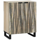 Sideboard Hvid 60 x 33,5 x 75 cm Massivt mangotræ