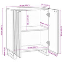 Sideboard Hvid 60 x 33,5 x 75 cm Massivt mangotræ
