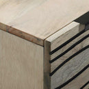 Sideboard med skuffe Hvid 60 x 33.5 x 75 cm Massivt mangotræ
