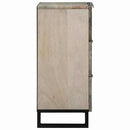 Sideboard med skuffe Hvid 60 x 33.5 x 75 cm Massivt mangotræ