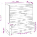 Sideboard med skuffe Hvid 60 x 33.5 x 75 cm Massivt mangotræ