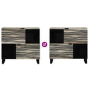 Sideboard Hvid 80 x 33 x 75 cm Massivt mangotræ