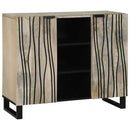 Skab Hvid 90 x 33 x 75 cm Massivt mangotræ